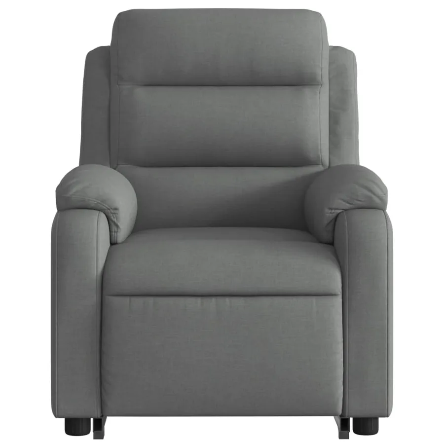 Fauteuil de massage inclinable Gris foncé Tissu - 8