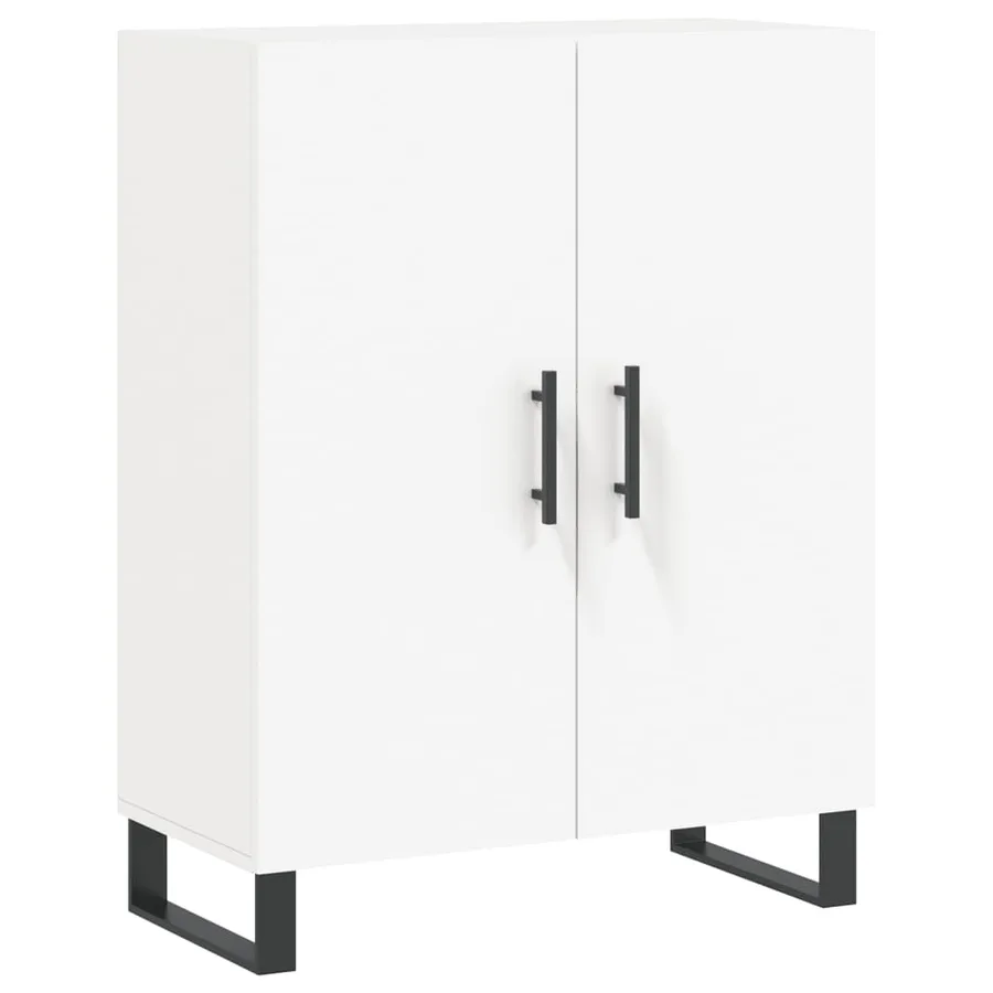 Buffet blanc 69,5x34x90 cm bois d'ingénierie - 2