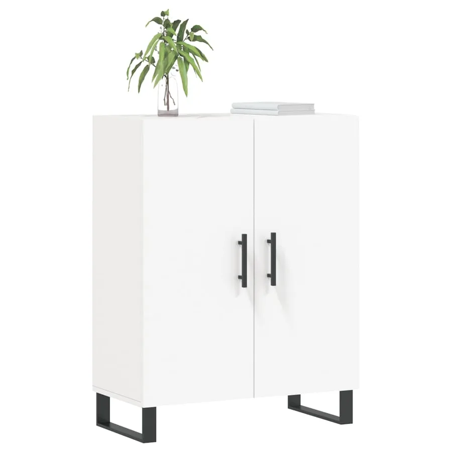 Buffet blanc 69,5x34x90 cm bois d'ingénierie - 3