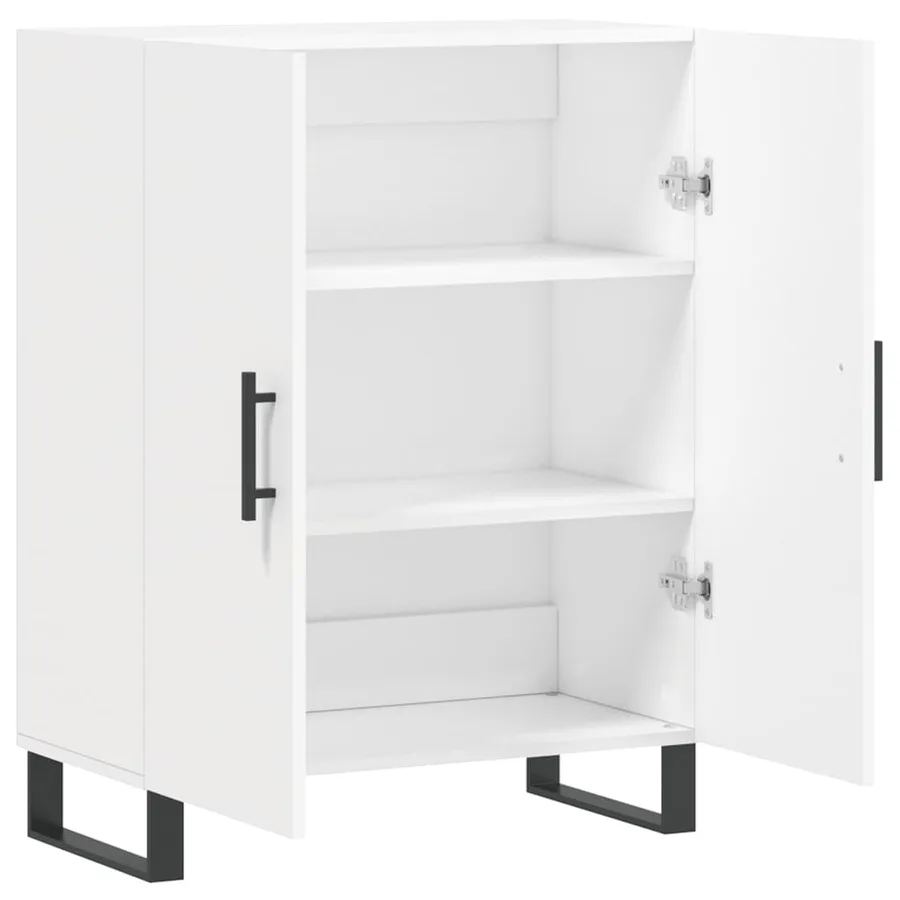 Buffet blanc 69,5x34x90 cm bois d'ingénierie - 6