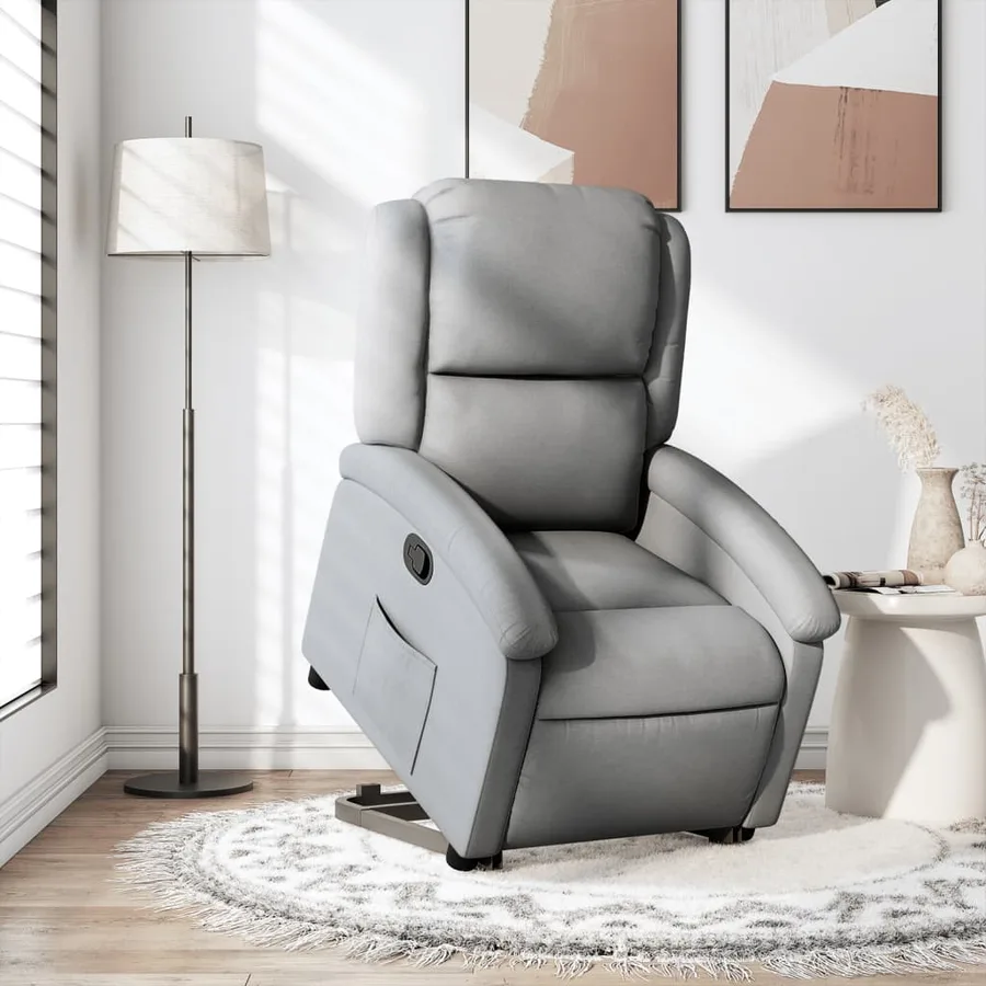 Fauteuil inclinable Gris clair Tissu - 15