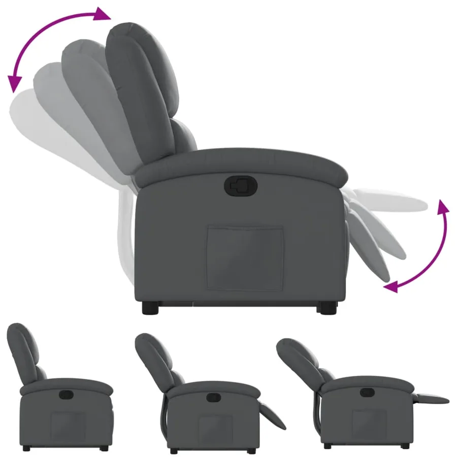 Fauteuil inclinable Gris Similicuir - 7
