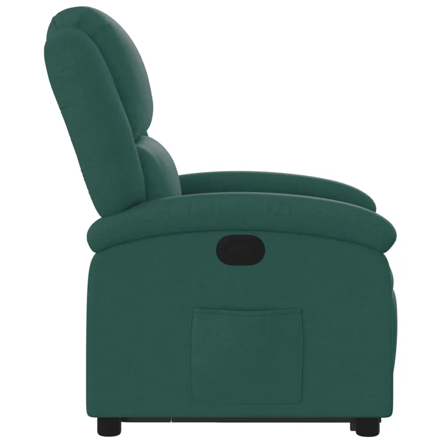 Fauteuil inclinable vert foncé tissu - 10