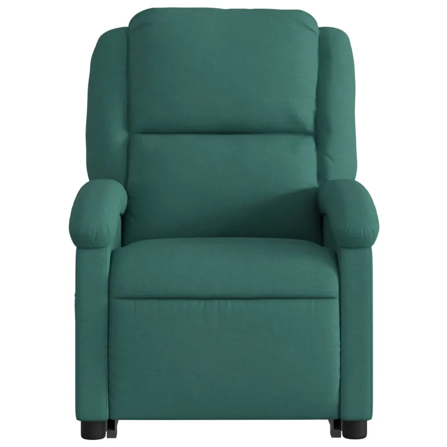 Fauteuil inclinable vert foncé tissu - 9