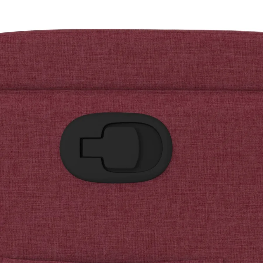 Fauteuil inclinable rouge bordeaux tissu - 12