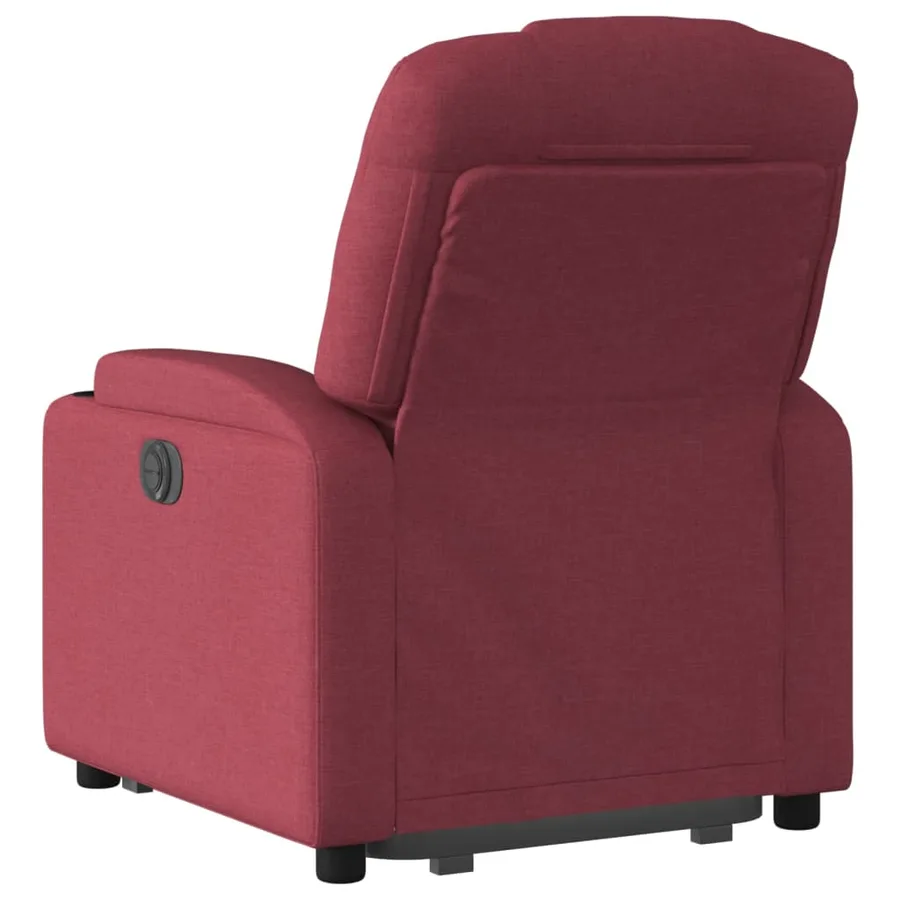 Fauteuil inclinable rouge bordeaux tissu - 5