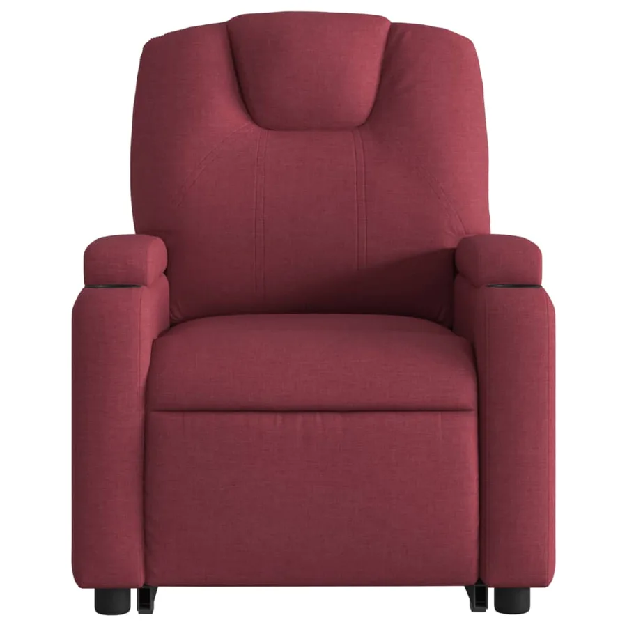 Fauteuil inclinable rouge bordeaux tissu - 9
