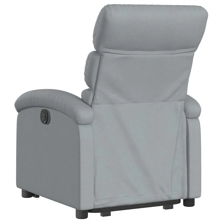 Fauteuil inclinable électrique gris clair tissu - 5
