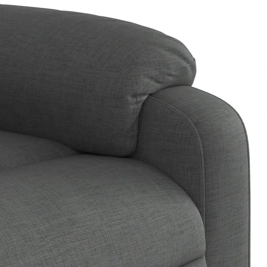 Fauteuil de massage inclinable Gris foncé Tissu - 11