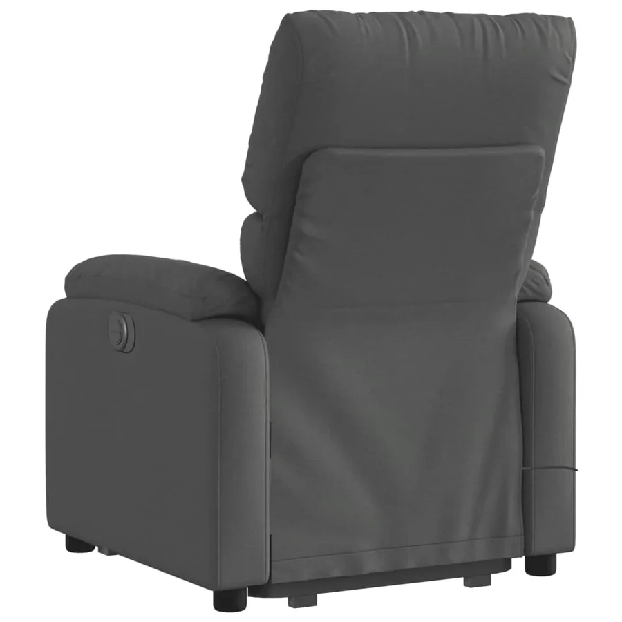 Fauteuil de massage inclinable Gris foncé Tissu - 5