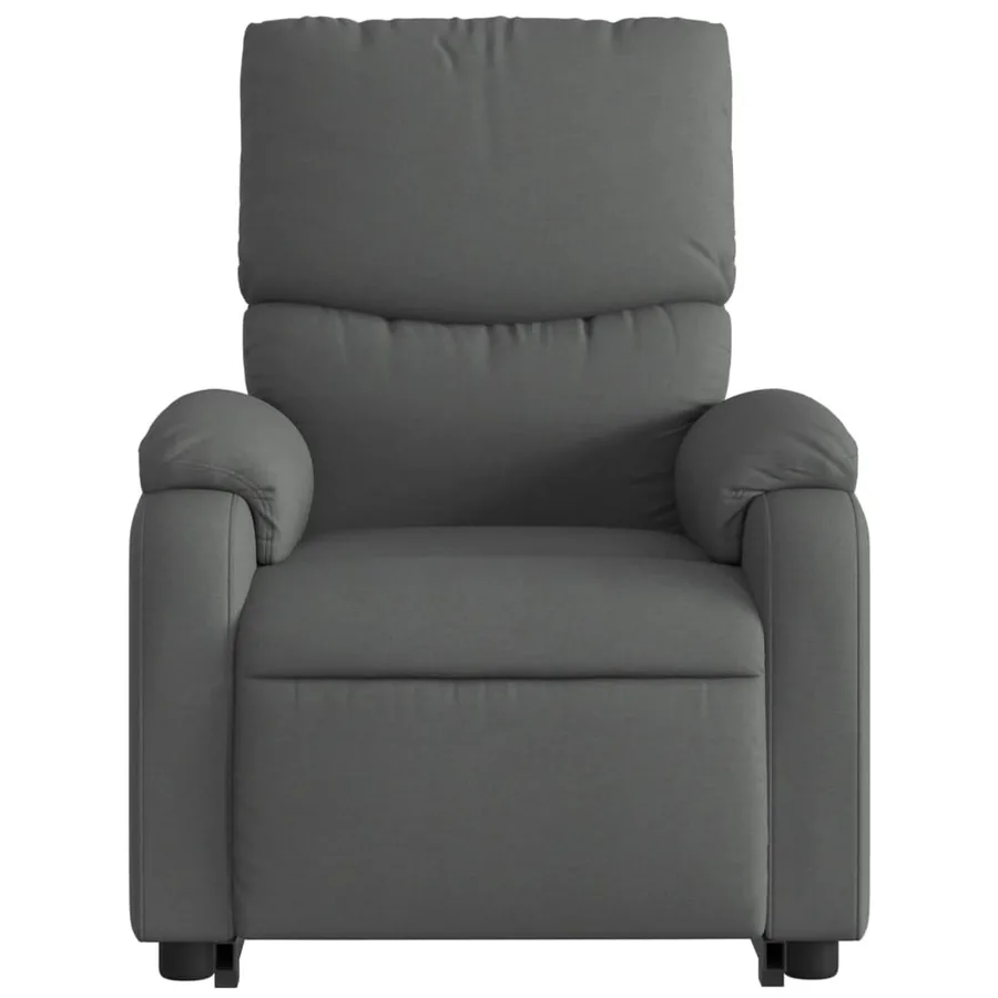 Fauteuil de massage inclinable Gris foncé Tissu - 9