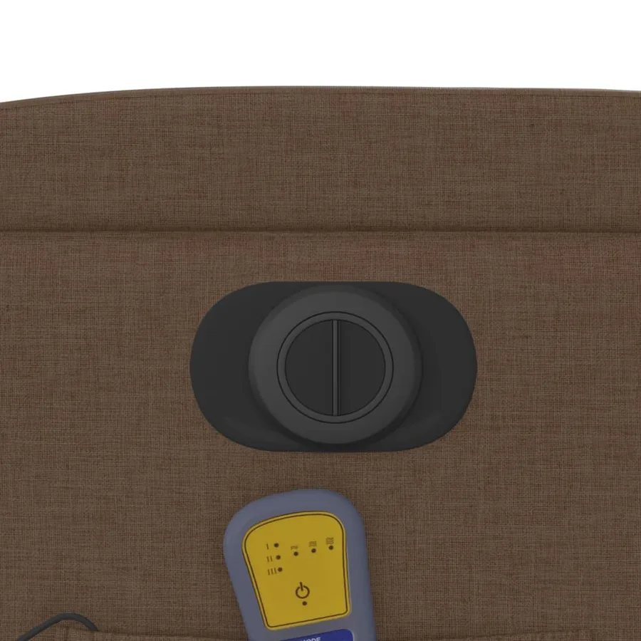 Fauteuil inclinable de massage électrique Marron Tissu - 13