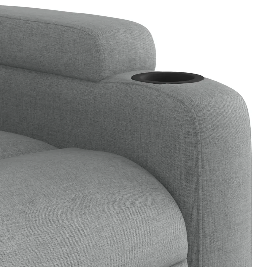 Fauteuil de massage inclinable Gris clair Tissu - 11
