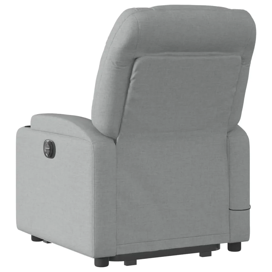 Fauteuil de massage inclinable Gris clair Tissu - 5