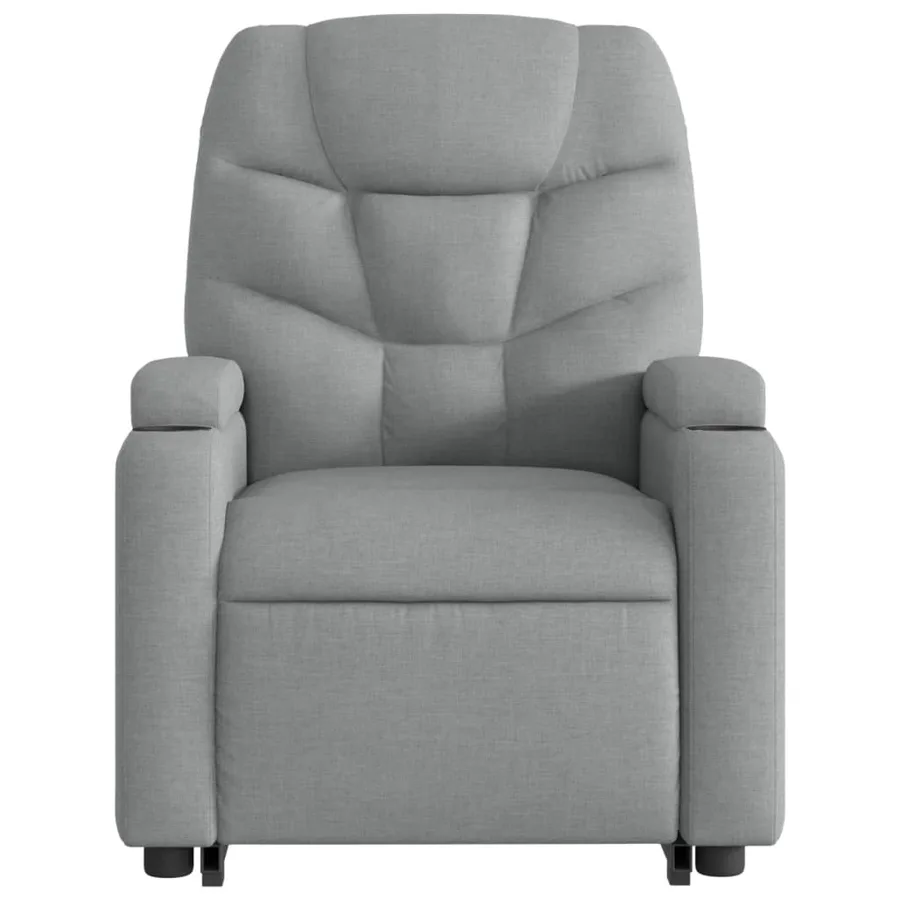 Fauteuil de massage inclinable Gris clair Tissu - 9