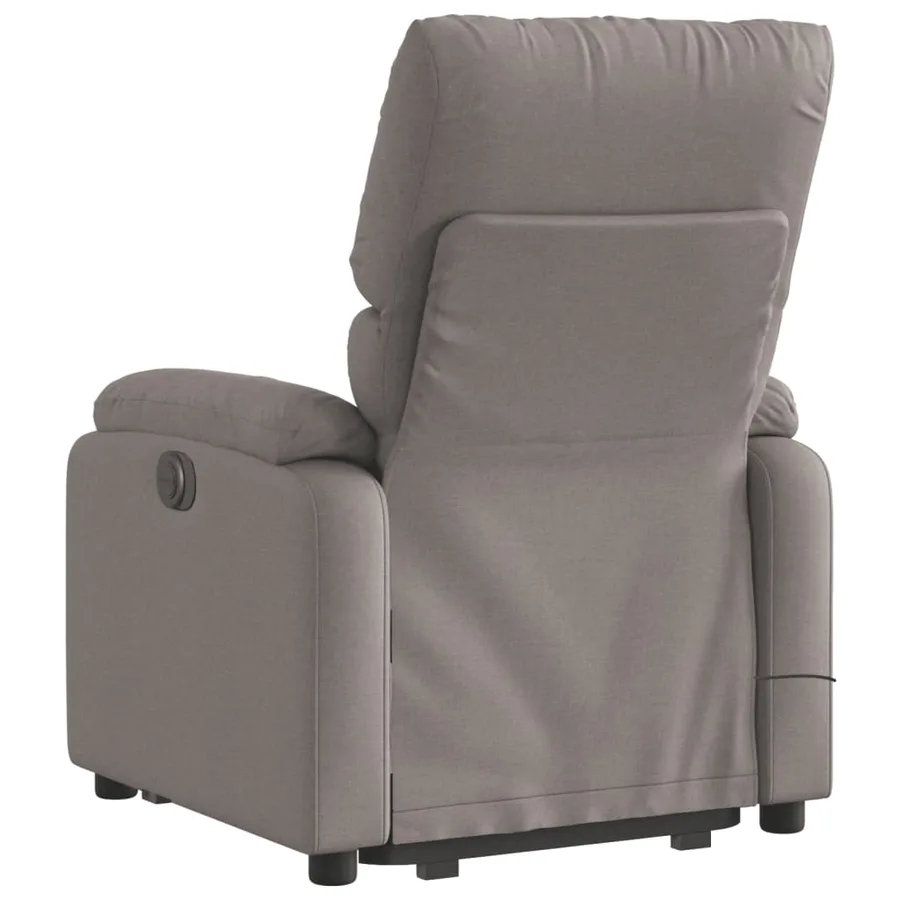 Fauteuil inclinable de massage électrique Taupe Tissu - 5
