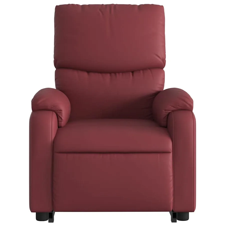 Fauteuil inclinable de massage électrique rouge bordeaux - 9
