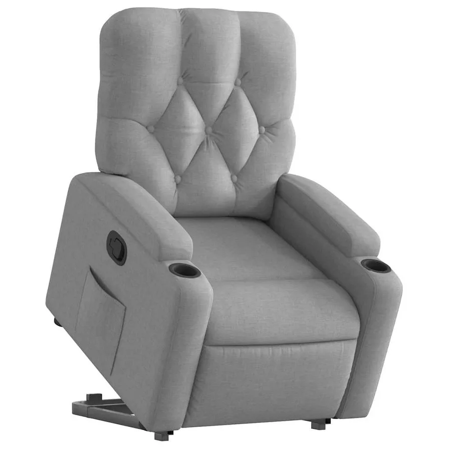 Fauteuil inclinable Gris clair Tissu - 3