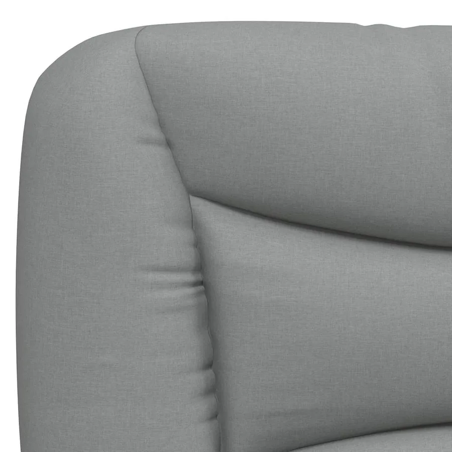 Cadre de lit sans matelas Hvar gris clair 140x200 cm tissu - 10