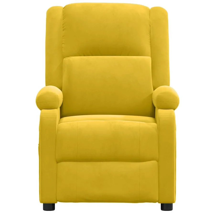 Fauteuil électrique de massage Jaune Velours - 4
