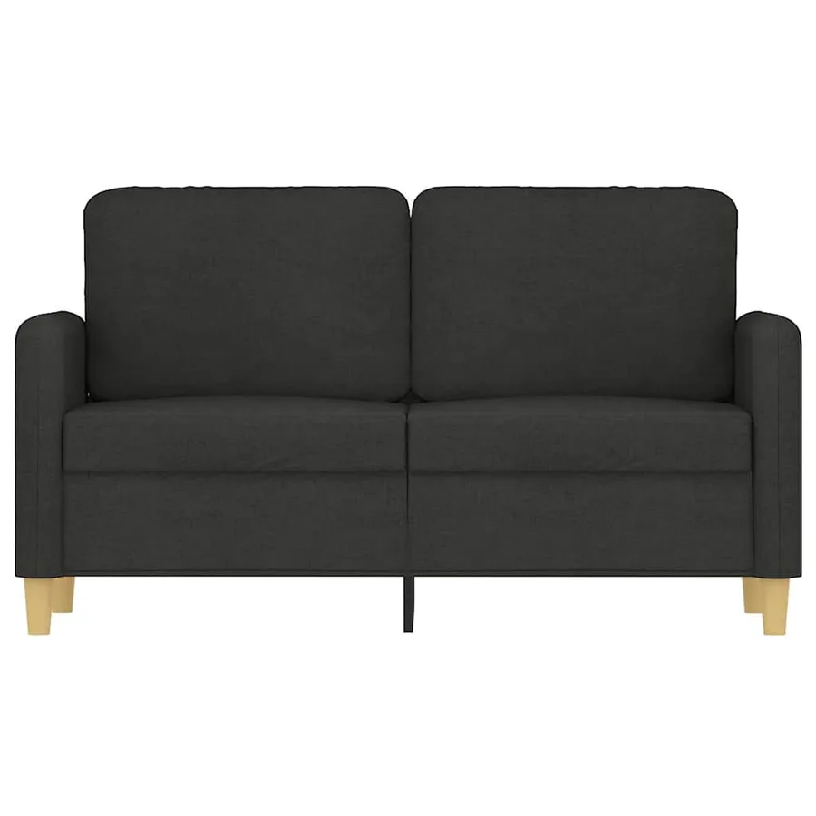 Canapé à 2 places Noir 120 cm Tissu - 3