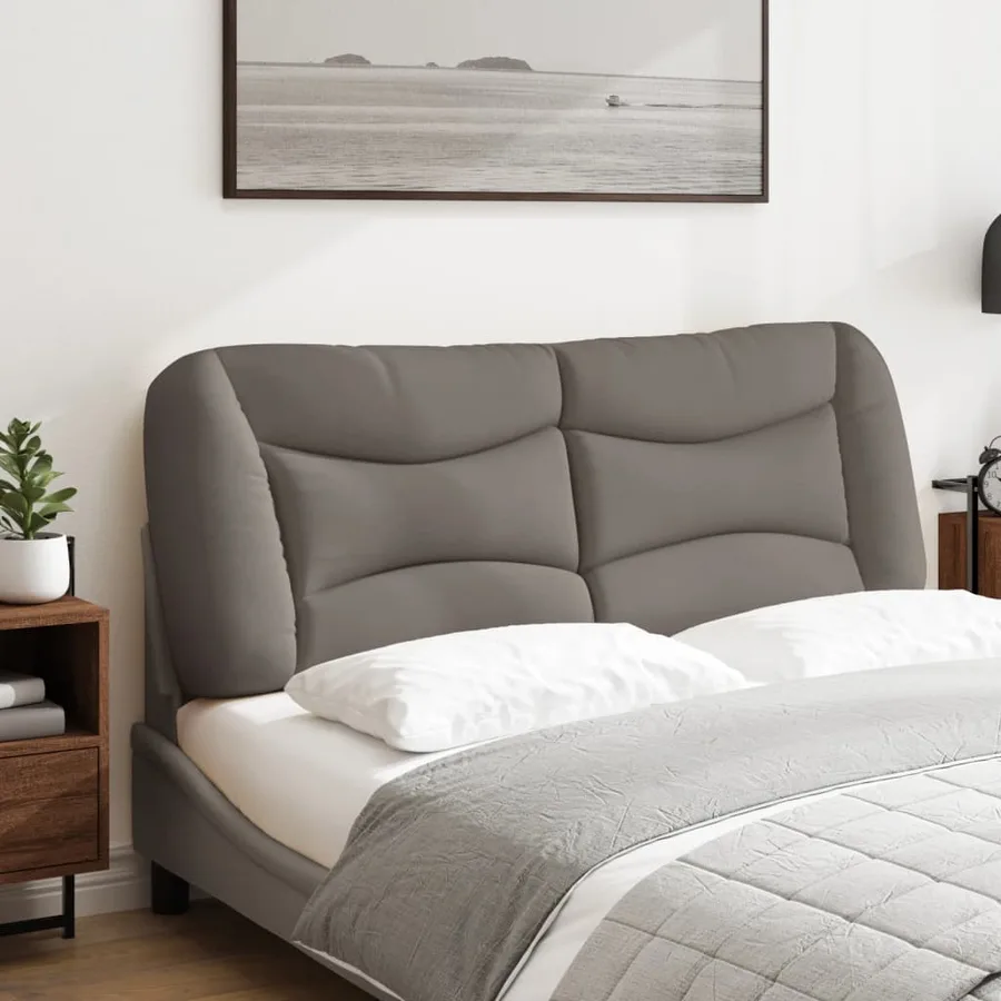 Coussin de tête de lit Hvar taupe 140 cm tissu - 3