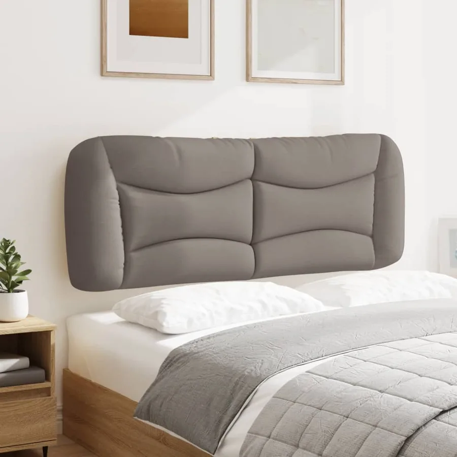 Coussin de tête de lit Hvar taupe 140 cm tissu - 4