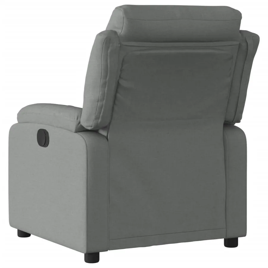 Fauteuil inclinable en tissu gris foncé - 3