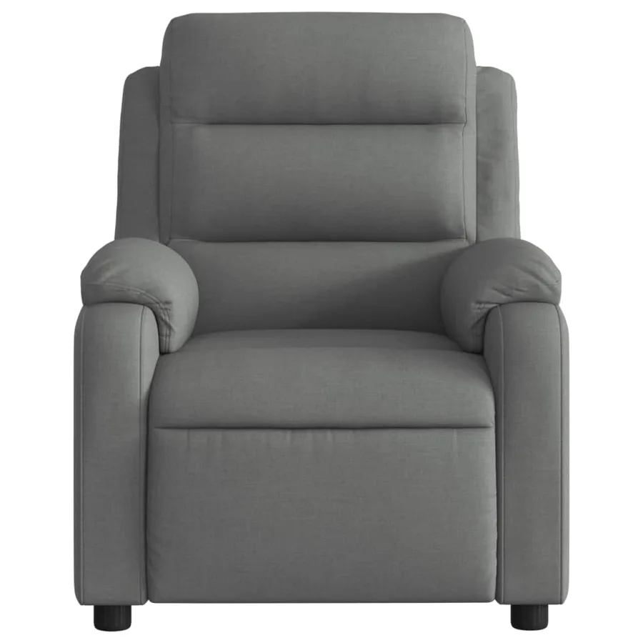 Fauteuil inclinable en tissu gris foncé - 6
