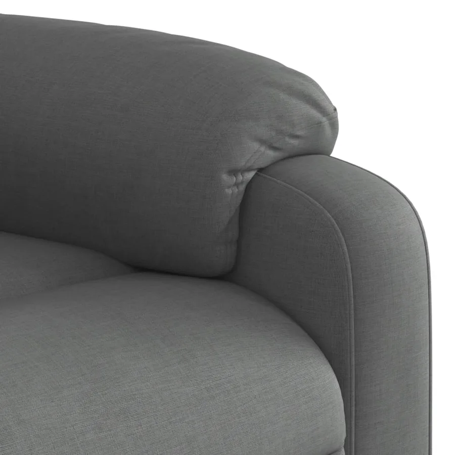 Fauteuil inclinable en tissu gris foncé - 8