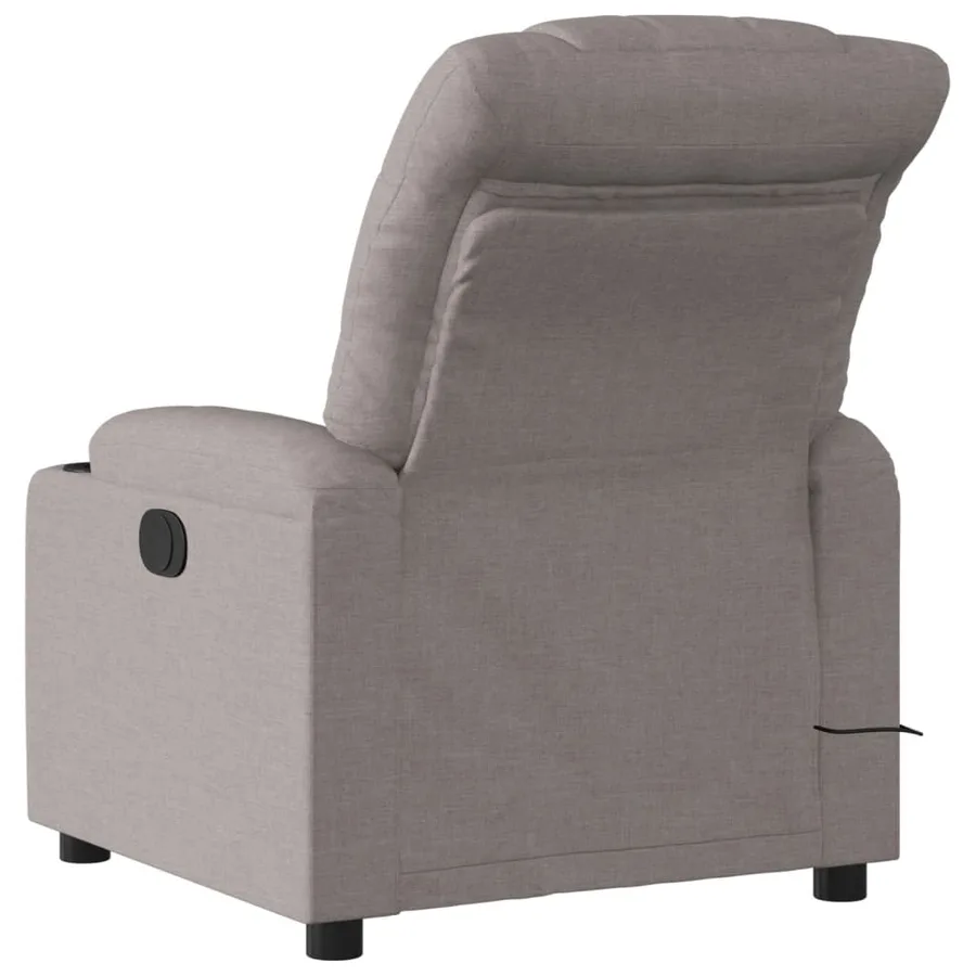 Fauteuil de massage inclinable Taupe Tissu - 4