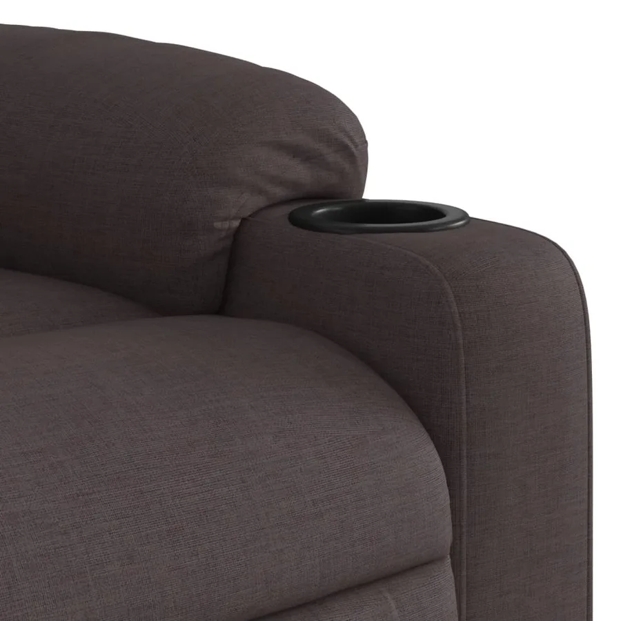 Fauteuil de massage inclinable Marron foncé Tissu - 9