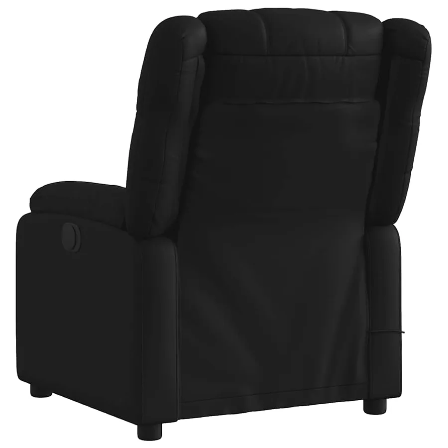 Fauteuil de massage inclinable électrique noir similicuir - 5