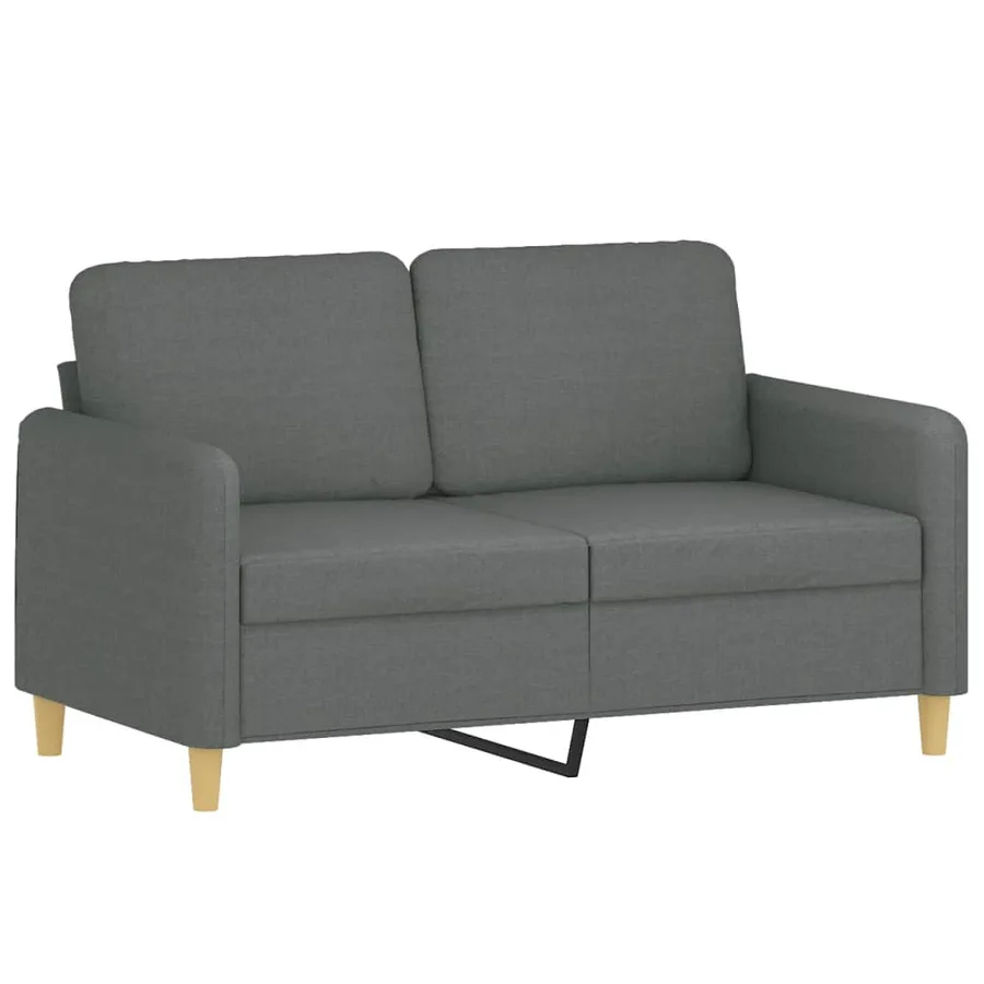 Ensemble de canapés 3 pcs coussins gris foncé tissu - 3