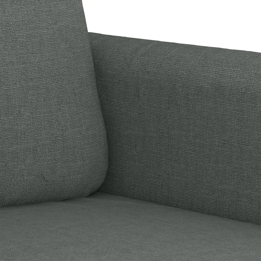 Ensemble de canapés 3 pcs coussins gris foncé tissu - 6