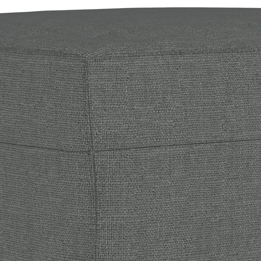 Ensemble de canapés 3 pcs coussins gris foncé tissu - 7