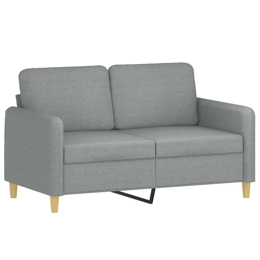 Ensemble de canapés 2 pcs avec coussins Gris clair Tissu - 3