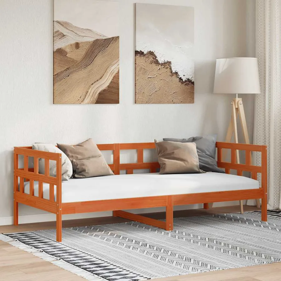 Lit de jour sans matelas cire marron 80x200 cm bois pin massif
