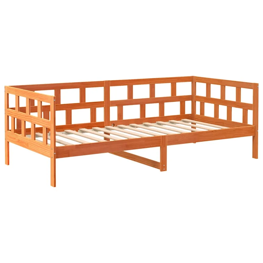 Lit de jour sans matelas cire marron 80x200 cm bois pin massif - 2