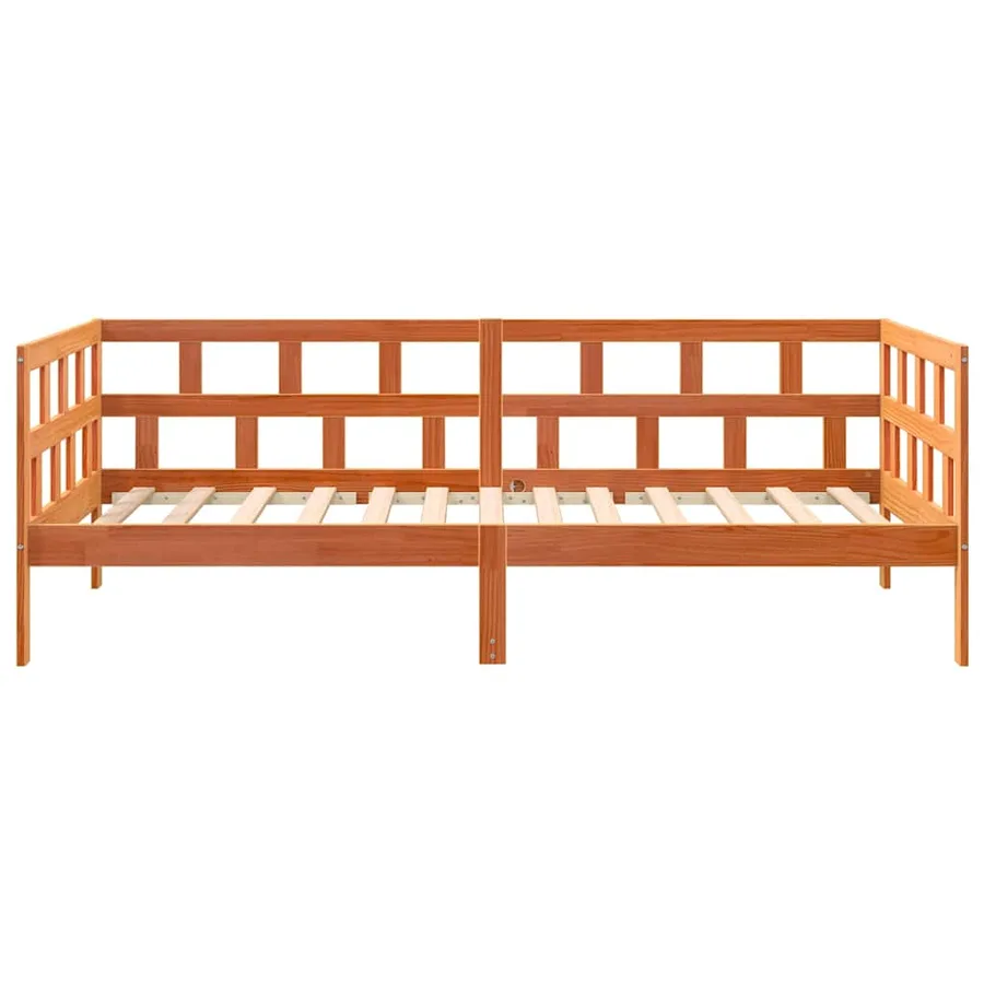 Lit de jour sans matelas cire marron 80x200 cm bois pin massif - 5