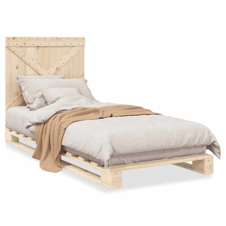 Cadre de lit sans matelas avec tête de lit 90x200 cm - 2