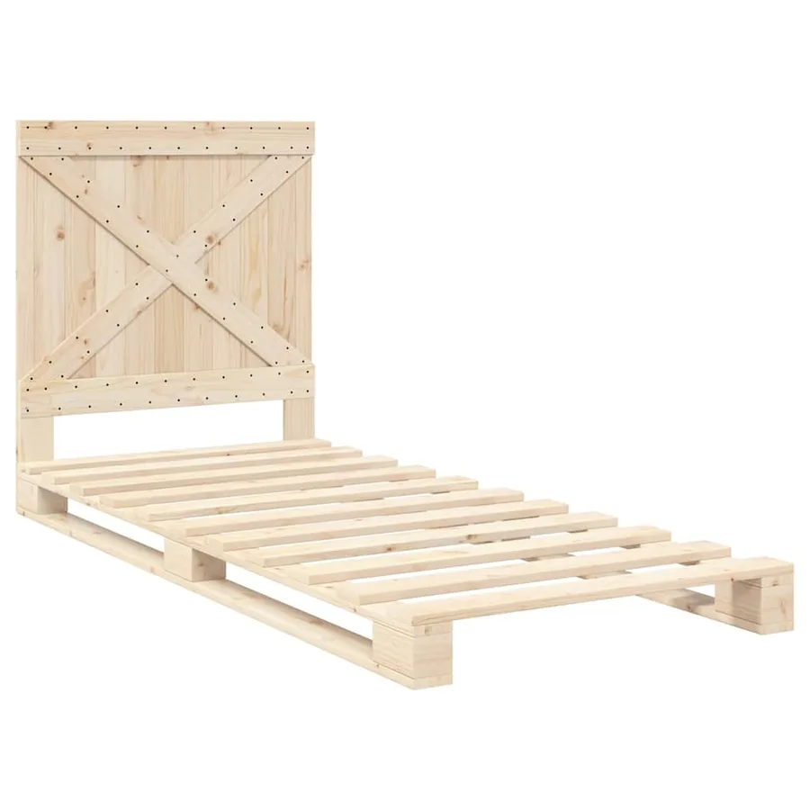 Cadre de lit sans matelas avec tête de lit 90x200 cm - 3