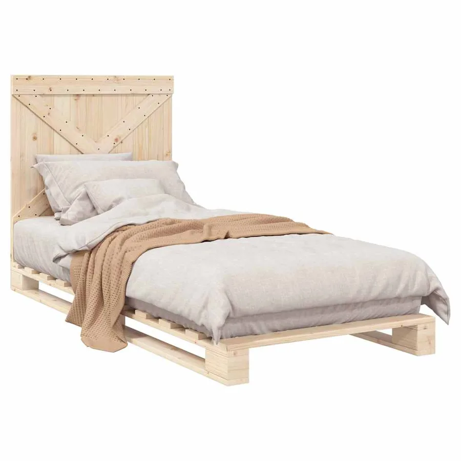 Cadre de lit sans matelas avec tête de lit 90x200 cm - 4