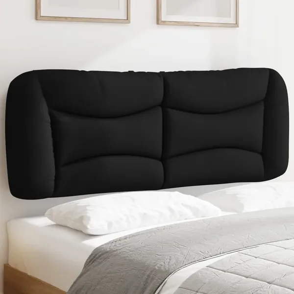 Coussin de tête de lit Hvar noir 120 cm tissu