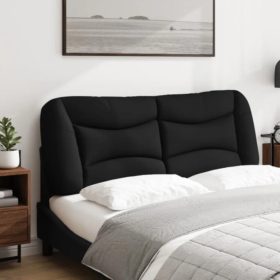 Coussin de tête de lit Hvar noir 120 cm tissu - 3