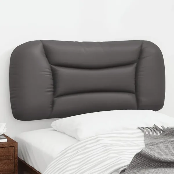Coussin de tête de lit Hvar gris 80 cm similicuir
