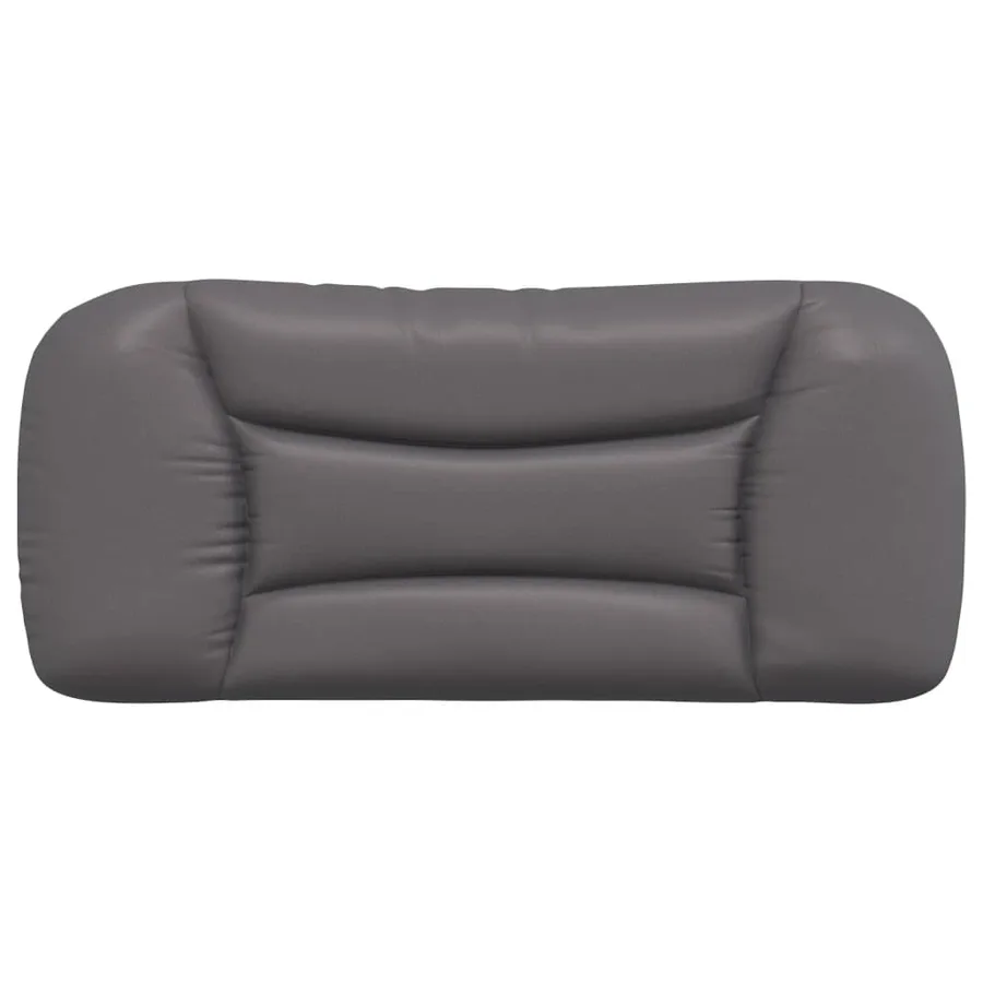 Coussin de tête de lit Hvar gris 80 cm similicuir - 5