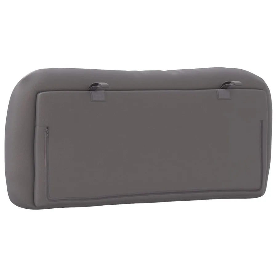 Coussin de tête de lit Hvar gris 80 cm similicuir - 7