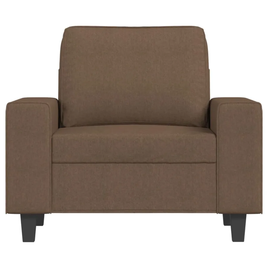 Fauteuil avec repose-pied Marron 60 cm Tissu - 4