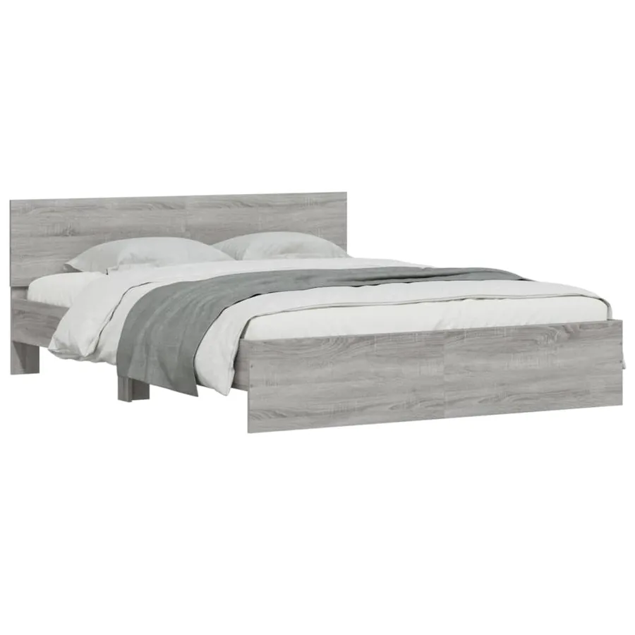 Cadre de lit sans matelas sonoma gris 140x200 cm - 3